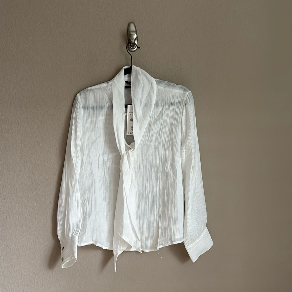 Zara flowy blouse with tie 4387/240